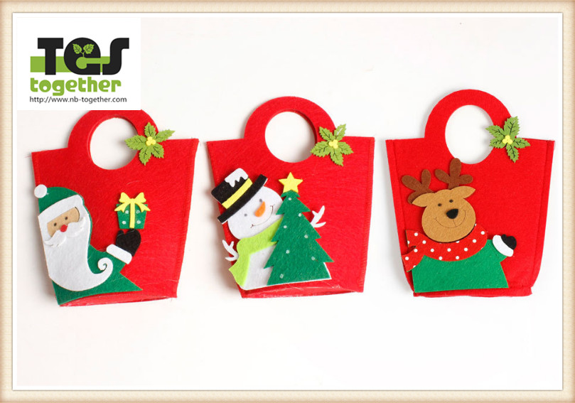 China Christmas apple handbag/ Felt bag /Nonwovens/Festival /gift/child wholesale