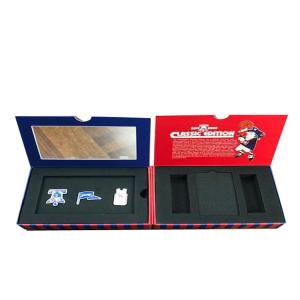 China custom commemoration coin rigid box with sleeve luxury badge gift box slide drawer badge pack box on sale