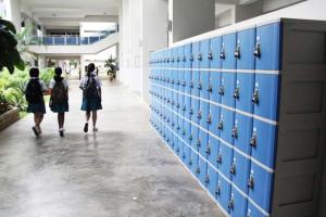ABS Material Keyless Plastic School Lockers 4 Comparts 1 Column Safety / Ventilation