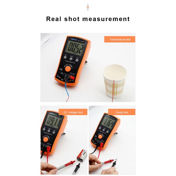 Handheld Smart Auto Range Digital Multimeter Continuity Test Anti Burning