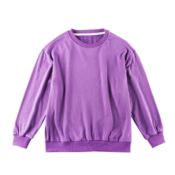 Quality Unisex Boys Girls Knitted Plain Pullover Sweater 100% Cotton for sale