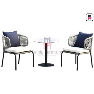 China Wrap Around Backrest 0.38cbm PE Rattan Garden Chair Waterproof wholesale