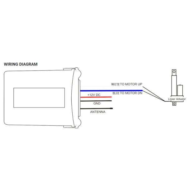 Single Actuator Wireless Remote Control Unit 12V 10A for DC Linear Motor