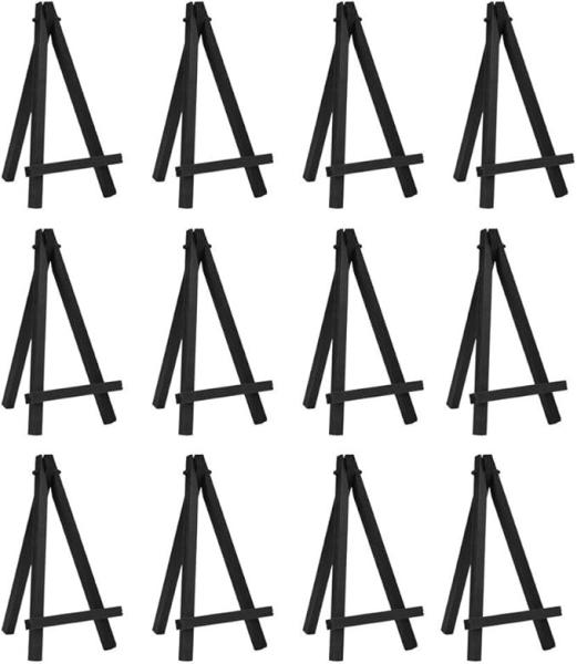 Quality Foldable 6.25 Inch Black Tabletop Wooden Easel Stand Picture Easel Adjustable Angle for sale