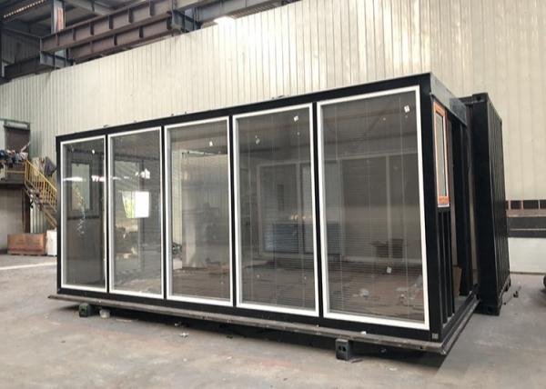 Quality Black Shell Composite Floor Expandable Shipping Container House for sale