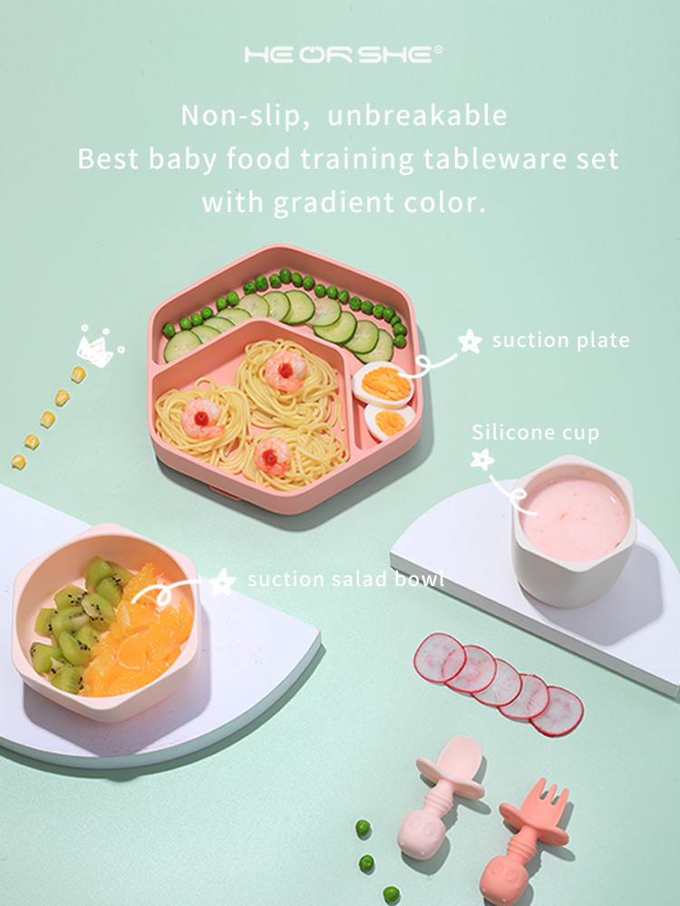 Unbreakable Vacuum Adsorption Baby Plate And Bowl