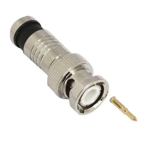 Quality RG59 Compression BNC Male CCTV Coaxial Connector Zinc Alloy with a Copper Pin for sale