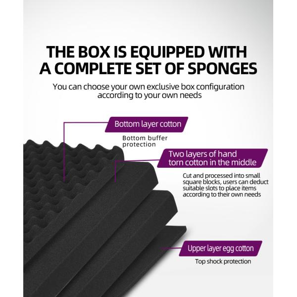 IP67 Waterproof Custom Tool Case EM-3717 with Foam Insert