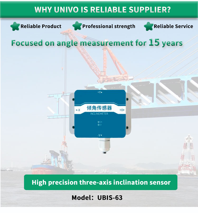 UBIS-63Y RS485 UNIVO Analog/Digital Inclinometer for Dual Axis Inclination Detection