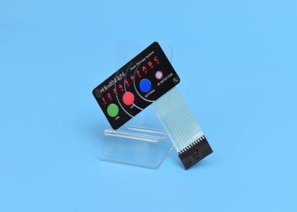 Quality Embossed Tactile Membrane Touch Switch Multicolored Printed with LEDs for sale