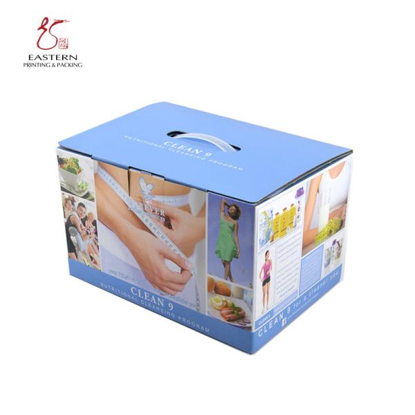 Corrugated Cardboard Packaging 4C Custom Carrying Box With Handle | Packing Box Suppliers