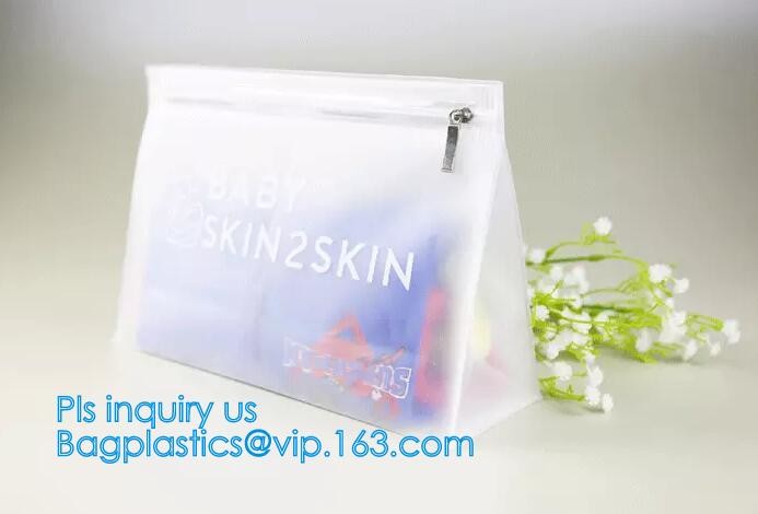 PVC Stationery ruler set packaging bag with slider, fabric slider zip bags, slider PVC cosmetic bag,pencil bag