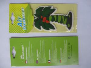 China ruiwan coconut tree paper air freshener,various colors coconut tree paper freshener