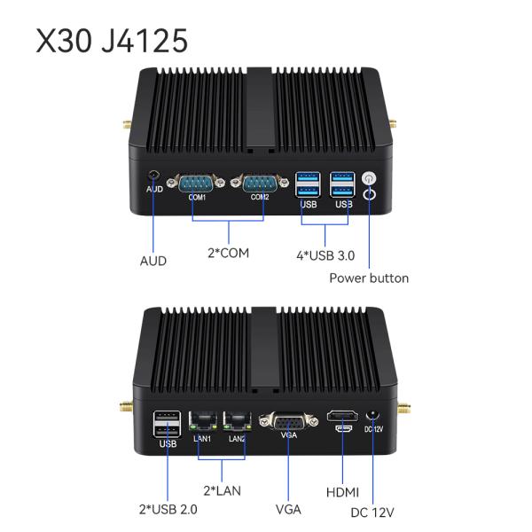 Intel Mini Industrial Fanless PC With DDR4 8G MSATA SSD Dual LAN HD Display Linux