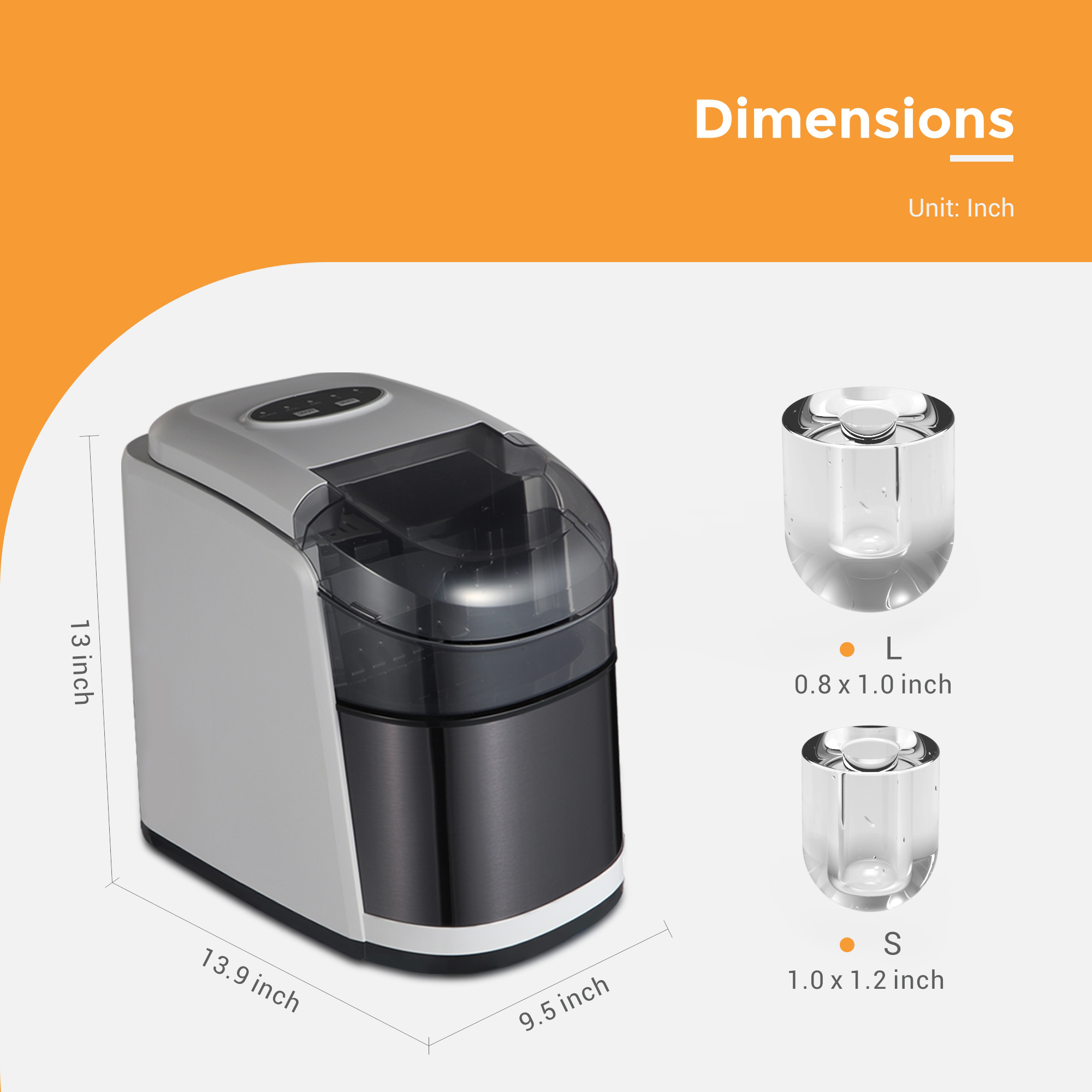 15kg Home Bullet Ice Making Machine Mini Small Portable Nugget Ice Machine for Business Automatic Other name Ice Maker