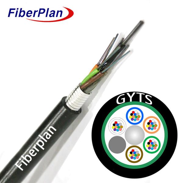 Quality Outdoor Aluminum Tape Duct 6 8 12 24 48 72 96 144 Core Armoured Fiber Optic Cable GYTA for sale