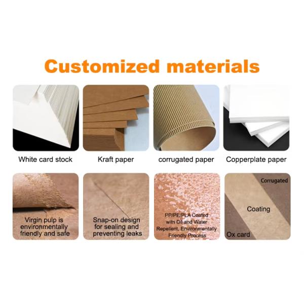 Greaseproof Biodegradable Burger Box with Customizable Design for Takeaway Food Packaging