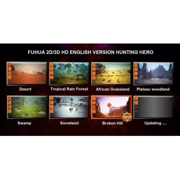 Amusement Shooting Arcade Machine Simulator Projector Hunter Hero 450W Power