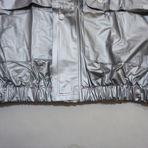 Silver Reflective Cycling Rain Jacket Coat Lightweight Breathable Reflective Raincoat With Hood