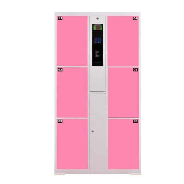 Quality Efficient Intelligent Locker Six Door Customised Indoor Swimming Pool Locker for sale