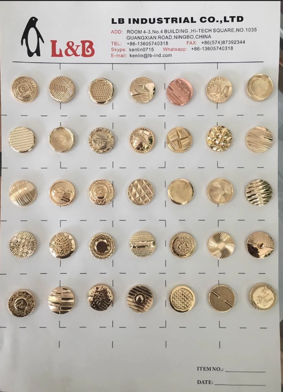 high quality shine zinc alloy button jeans button metal button for garment