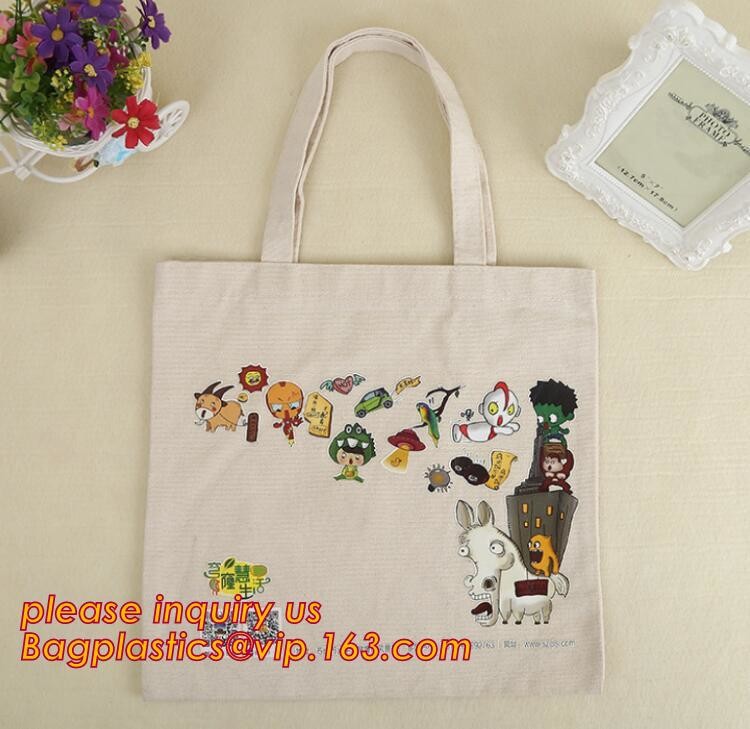 Custom silk screen printed Cotton material handle style blank natural cotton canvas bag without logo bagplastics bagease