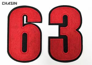 Clear Felt Fabric Custom Applique Patches Jerseys Number Pattern
