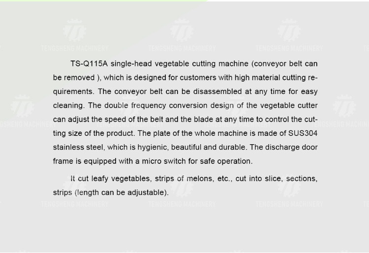 1.25KW 800Kg / Hour Vegetable Cutting Machine Potato Slicer Cubes
