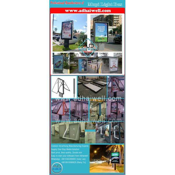 Outdoor LED Mupi Advertising Light Box Sign