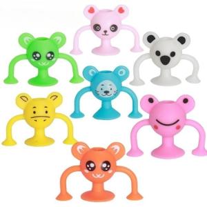 China Lovely Cartoon Figurine Custom Color TPR Rubber Suction Cup Toy Building Blocks for Children Other Educational Toys wholesale