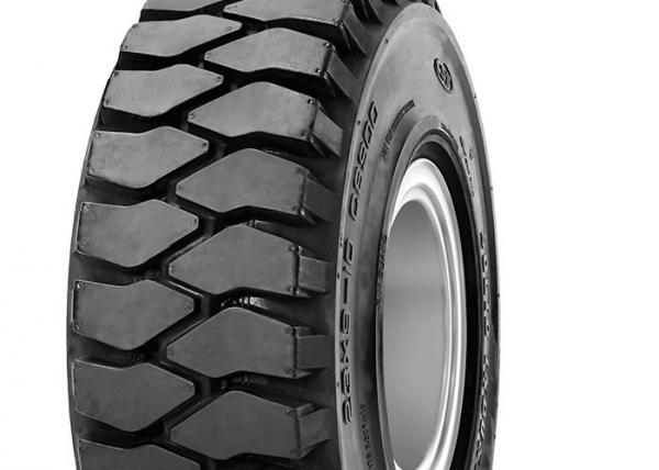 Quality 23x9-10 Solid Forklift Tires 301 Deep Groove Block Pattern 6.50 Rim for sale