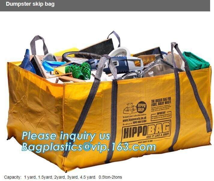 polypropylene woven plastic jumbo bag pp big bag for sand, building material, 500kg-1000kg PP Woven Jumbo Bag Big Bag wi