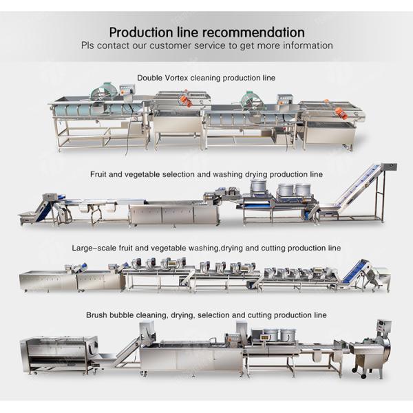 Commercial Fruit And Vegetable Washing Machine High Pressure Water Flow