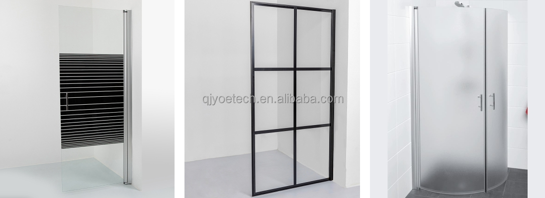 Modern and Stylish Silk Screen Printing Gradient Frosted Shower Glass for Apartments