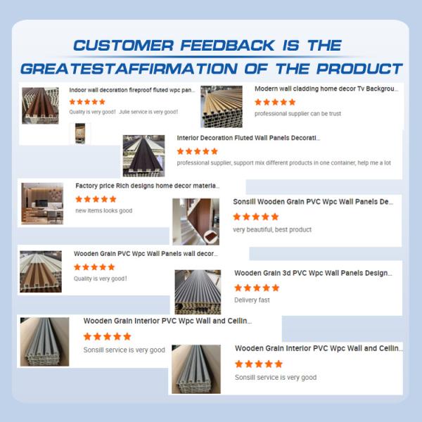 Wood Plastic Composite Cladding Fluted Wall Board WPC Interior Wall Panel