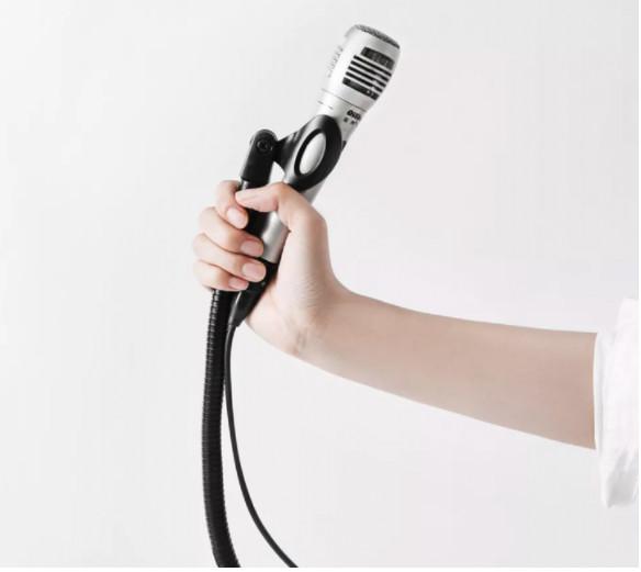 Quality Bendable Flexible Metal Gooseneck Microphone Stand Electroplating  19 Inch for sale