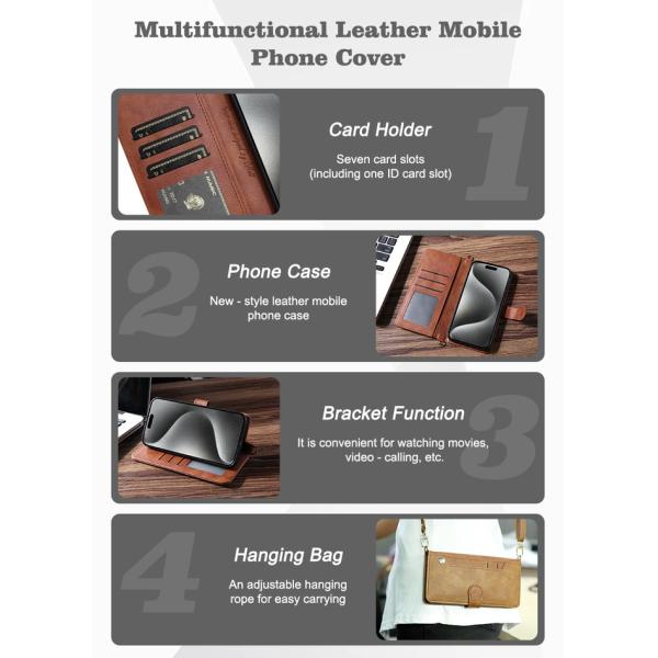 Shockproof PU Leather Phone Folio Case Card Holder RFID Blocking Stand Flip Cover