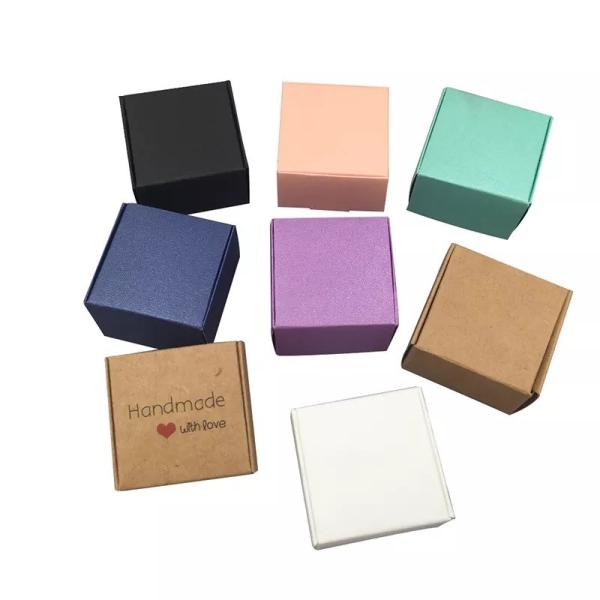 DIY Folded Paper Gift Boxes Mini Jewelry Carton Box Customized