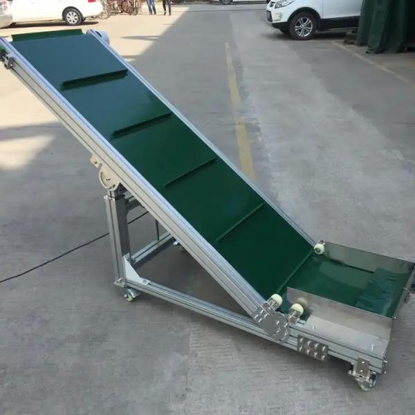 Quality Small PVC Belt Conveyor System Inclined Hopper Food Grade OEM for sale