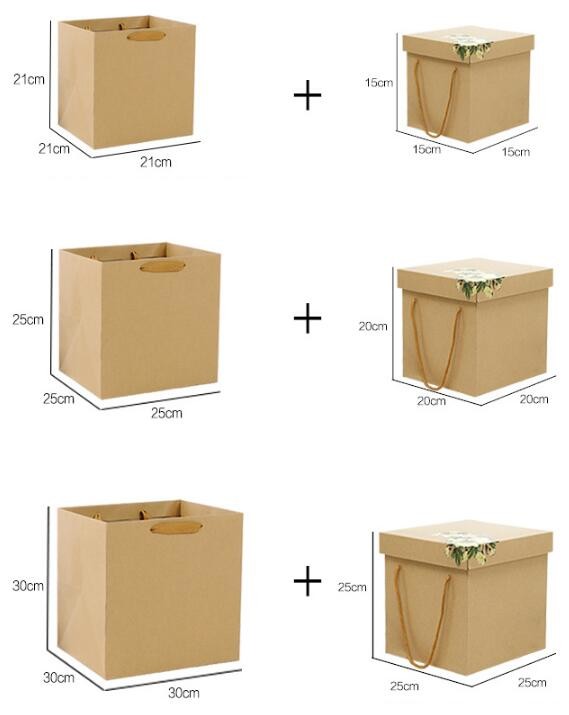 Custom design gradient color luxury paper packaging gift box with lid,Paper Flower Box Florist Bouquet Box Packaging Ros