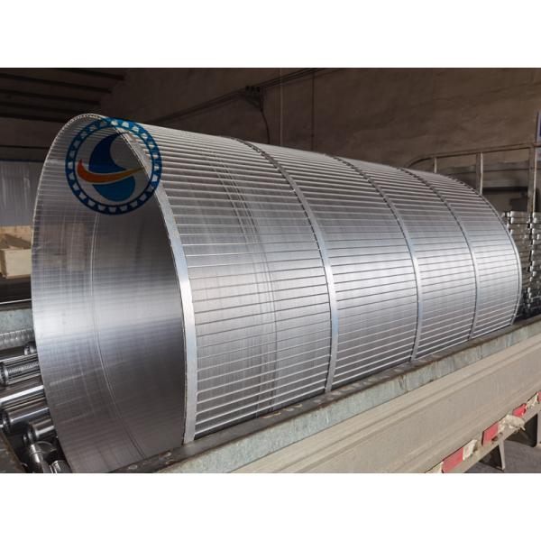 SS304 Wedge Wire Rotary Screen Drum Filter 750x1100mm