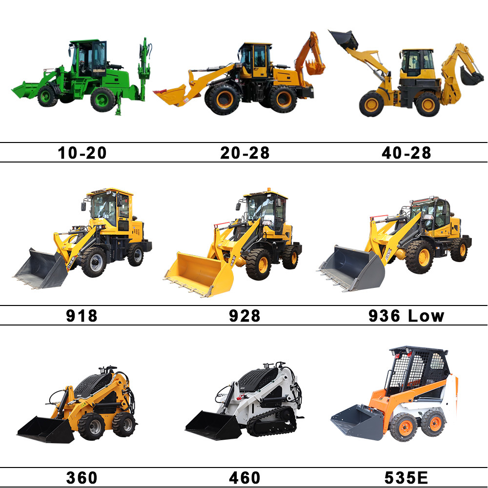 2500kg Towable Backhoe Loader Machine With 4 In 1 Bucket