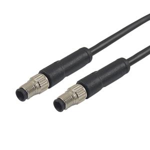 China A Coding M5 Waterproof Power Connector 3pin Straight Male Aviation Round Circular Cable on sale