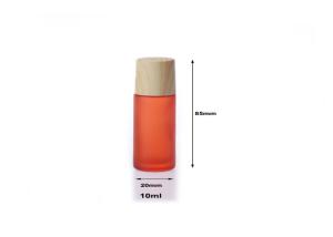 Small Orange Color Empty Roll On Bottles Plastic Bamboo Pattern Cap Steel