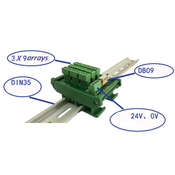 PLC Sensor Signal Input Module DB9 Distribution Terminal Blocks Connection Board 9 Arrays