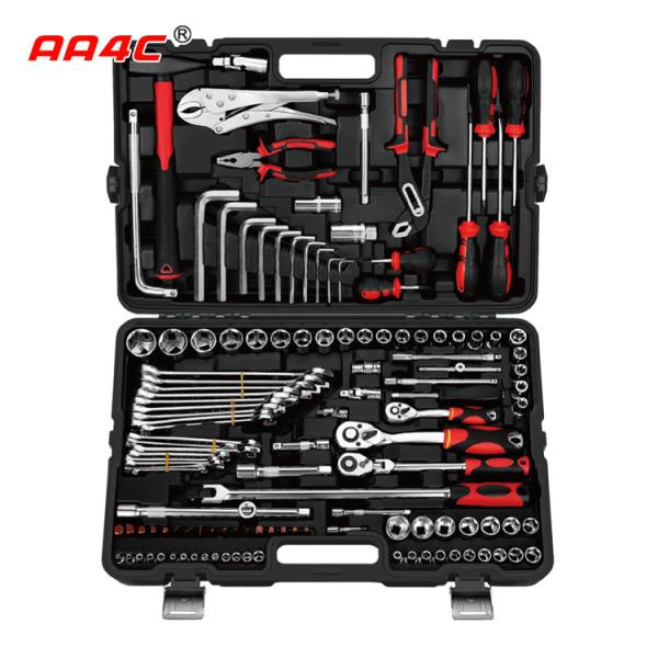 Quality AA4C 129pcs auto repair tool kit shelf hardware hand tools workbench tools A6-E12901 for sale