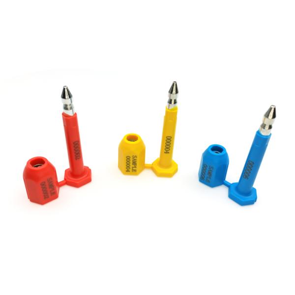 Secure Disposable Bolt Security Seals 16.4KG Tensile Strength For Shipping Containers