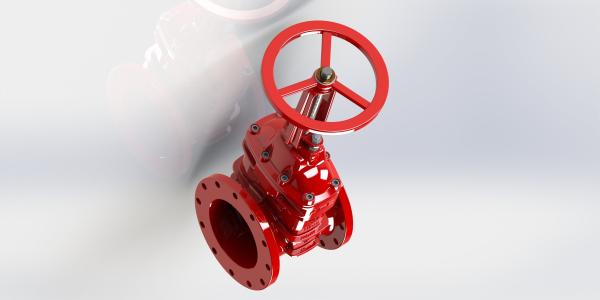 Quality UL FM Gate Valve With Red Epoxy Coated Flange Or Groove Available for sale