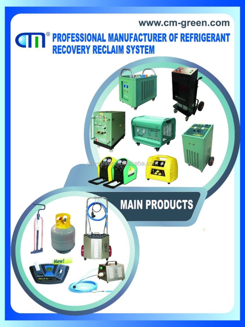 Waste Recycling Refrigerant Recovery Machine 25HP Oil Less Ac Recovery System