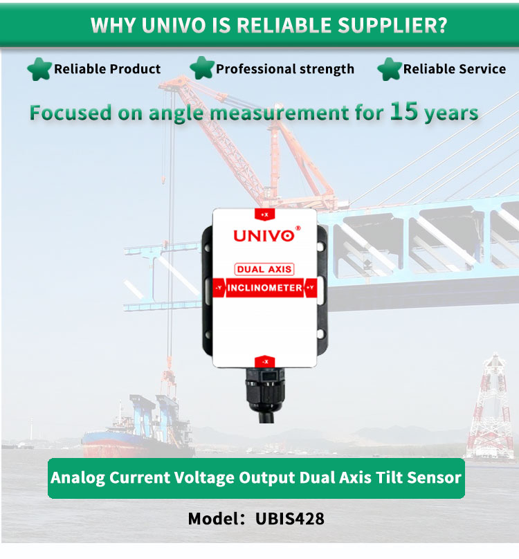 UNIVO UBIS-428 Industrial Dual Axis Inclinometer with High Accuracy and Analog Output